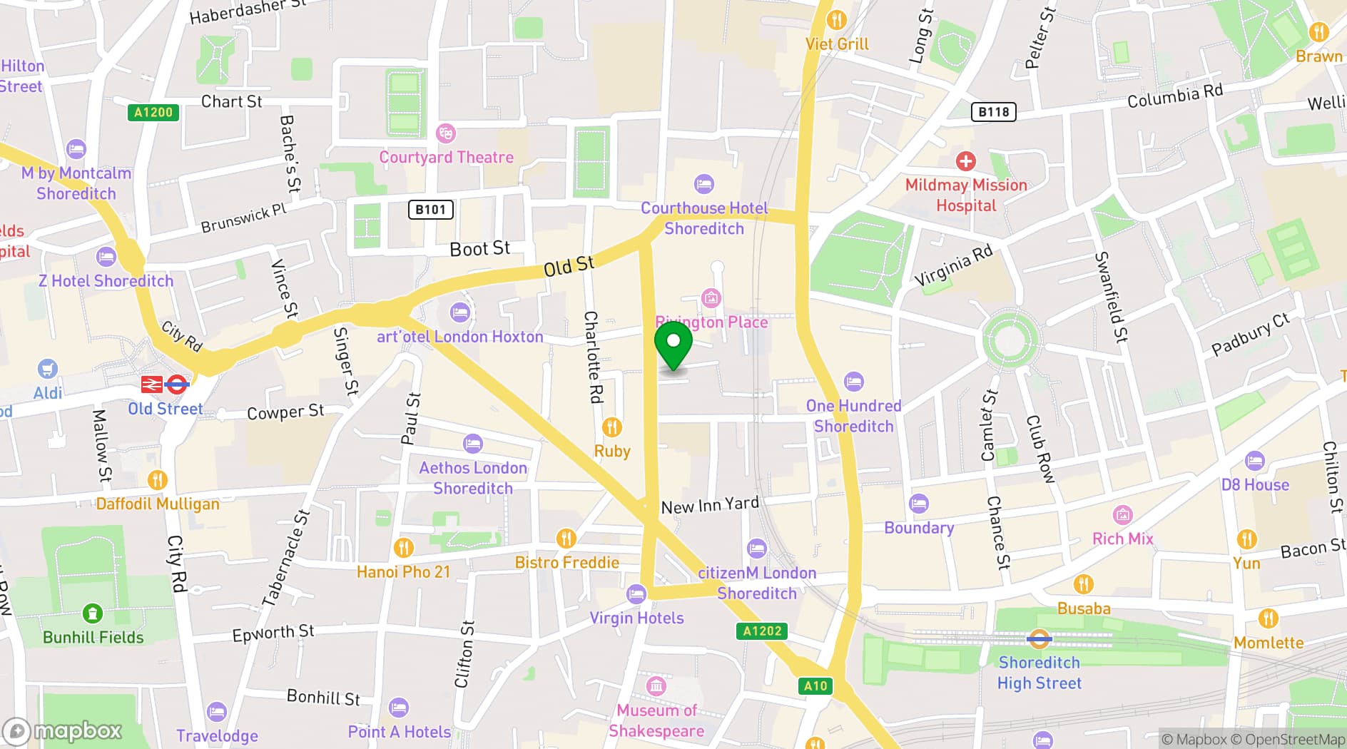 Map showing The Boutique Workplace Company - Curtain Road