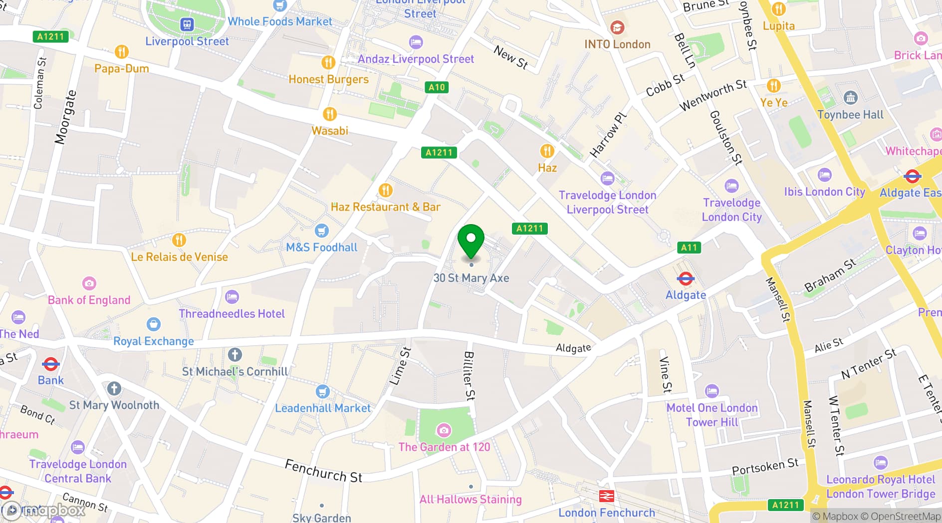Map showing Notes Gherkin