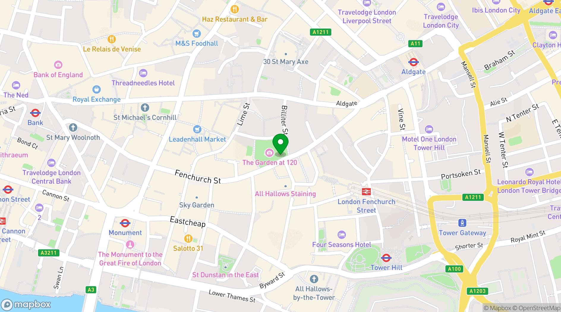Map showing 14 Stories