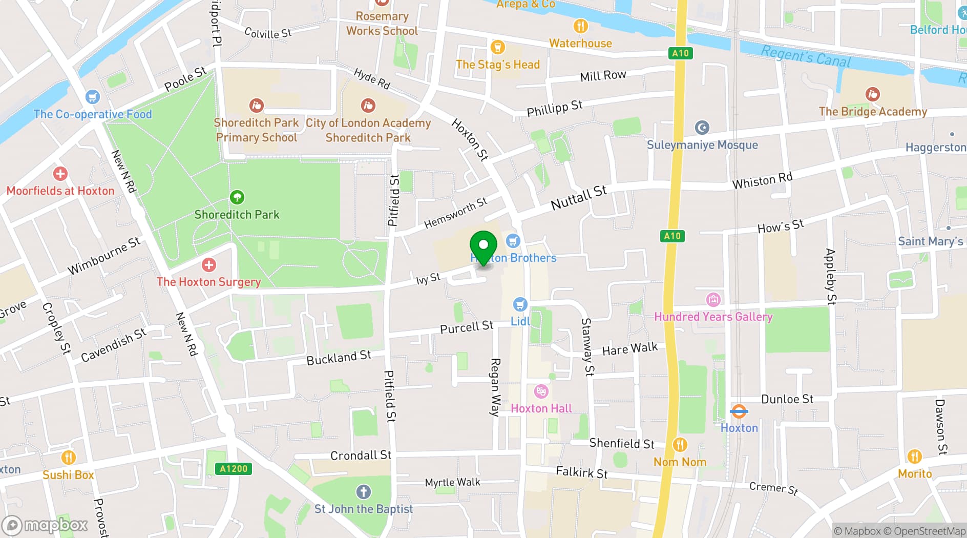 Map showing Ivy Street Family Centre