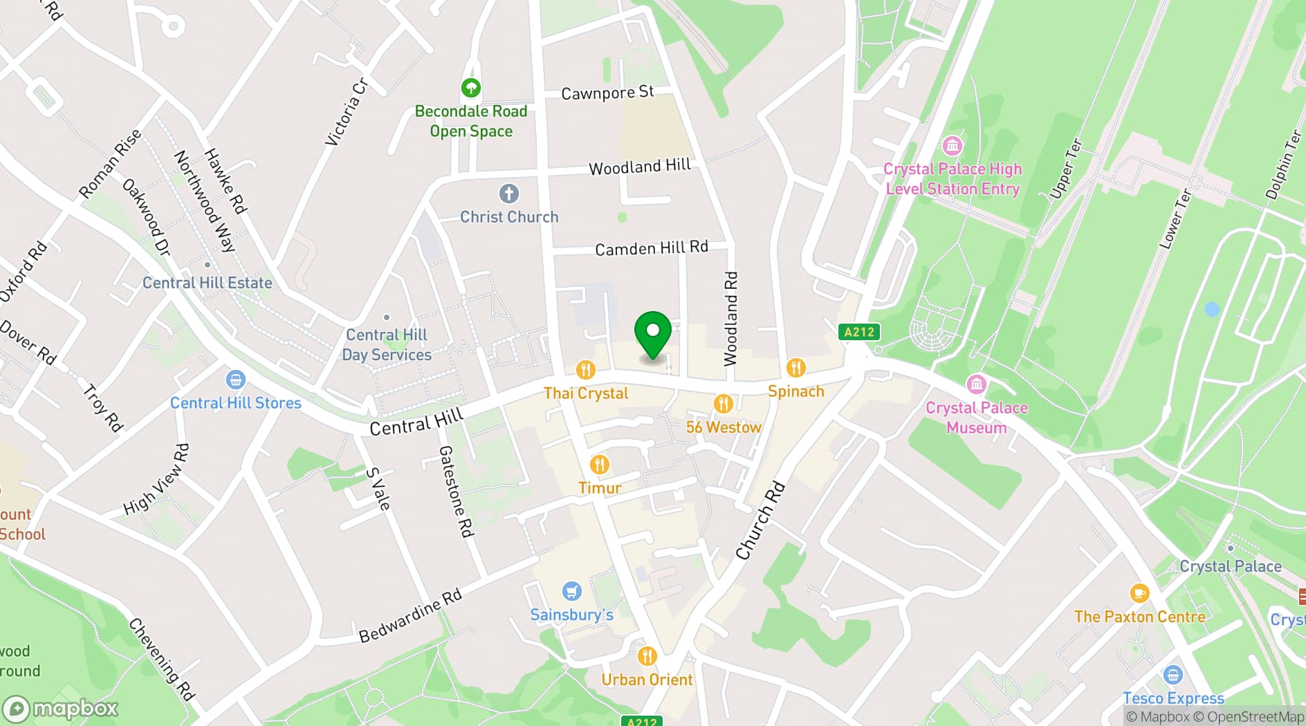 Map showing Nama Café and Cake House