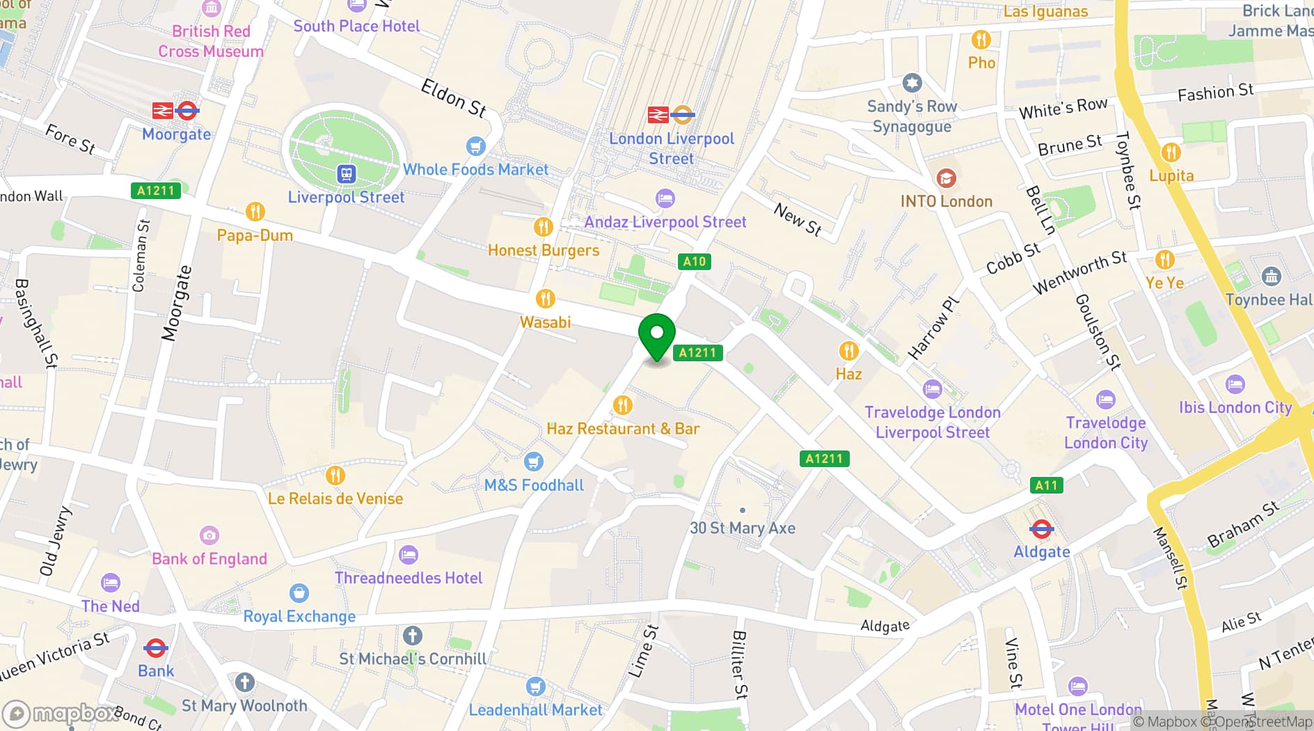 Map showing Paradise Green