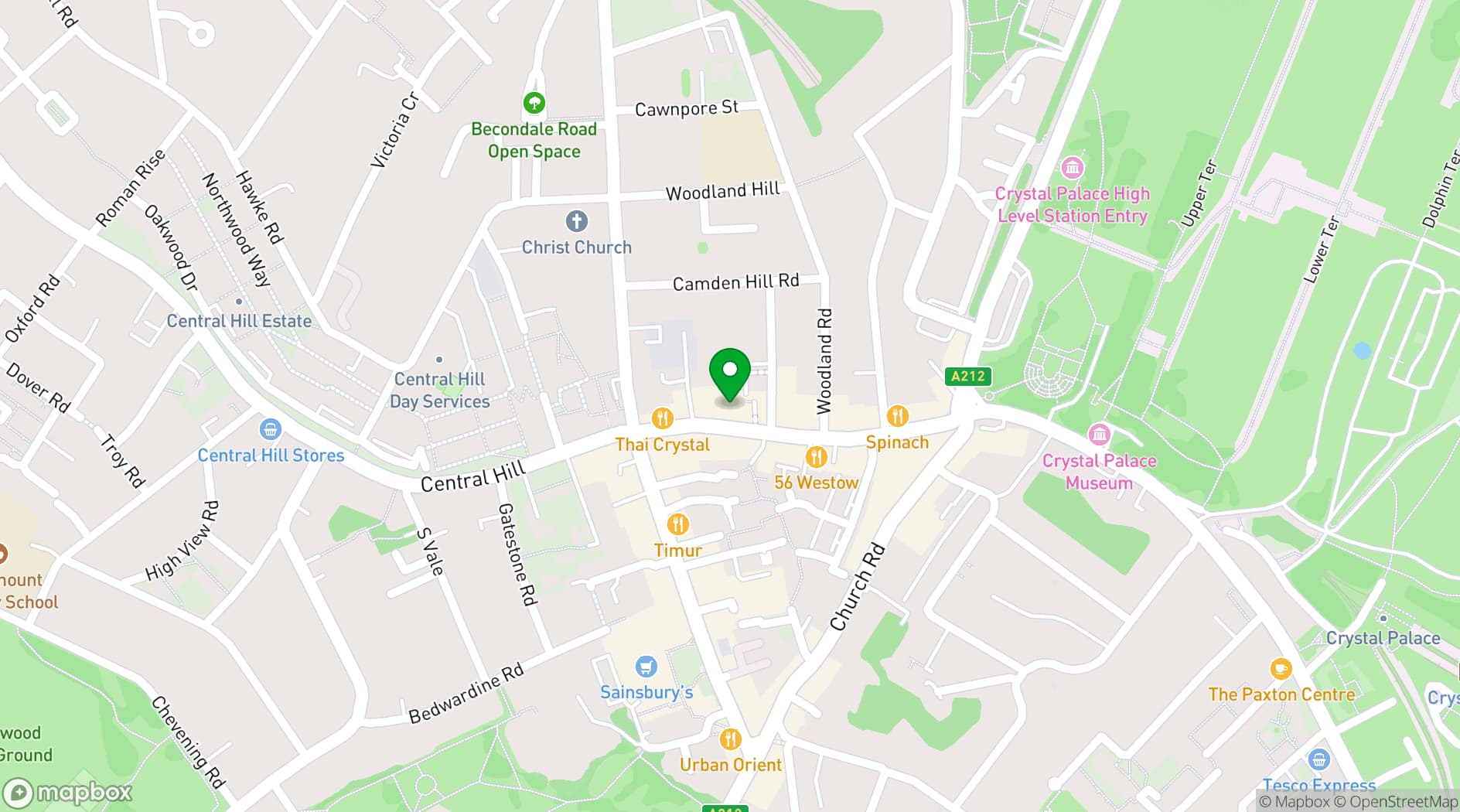 Map showing The Faber Fox