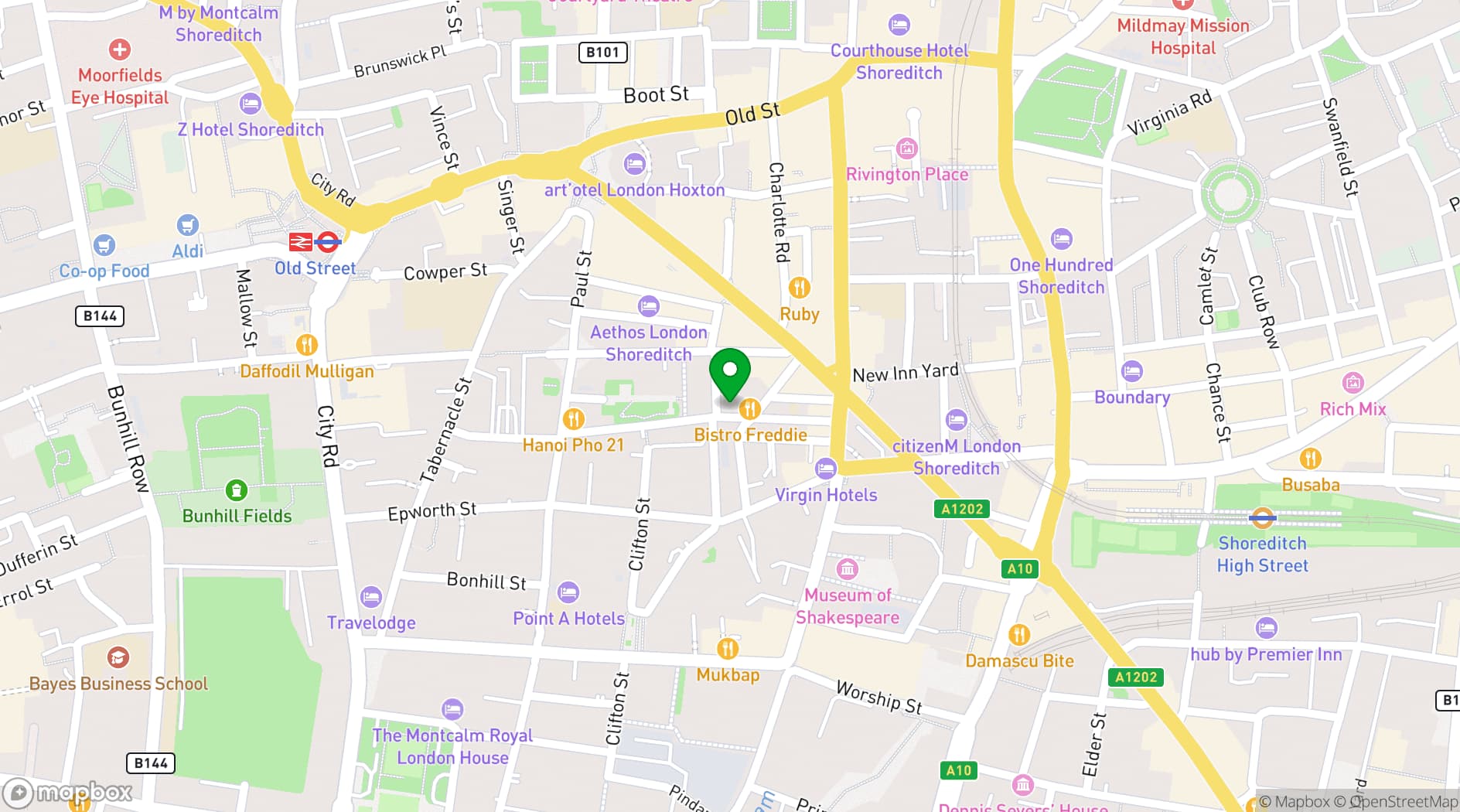 Map showing Blown Away Studios