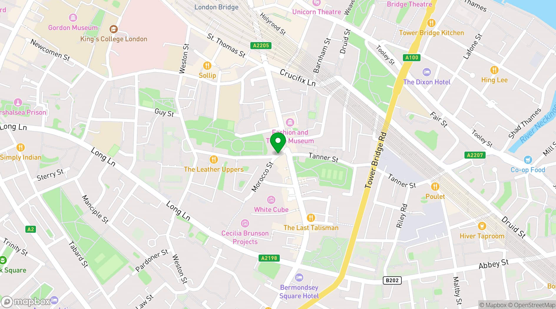 Map showing Morocco Bound Bookshop