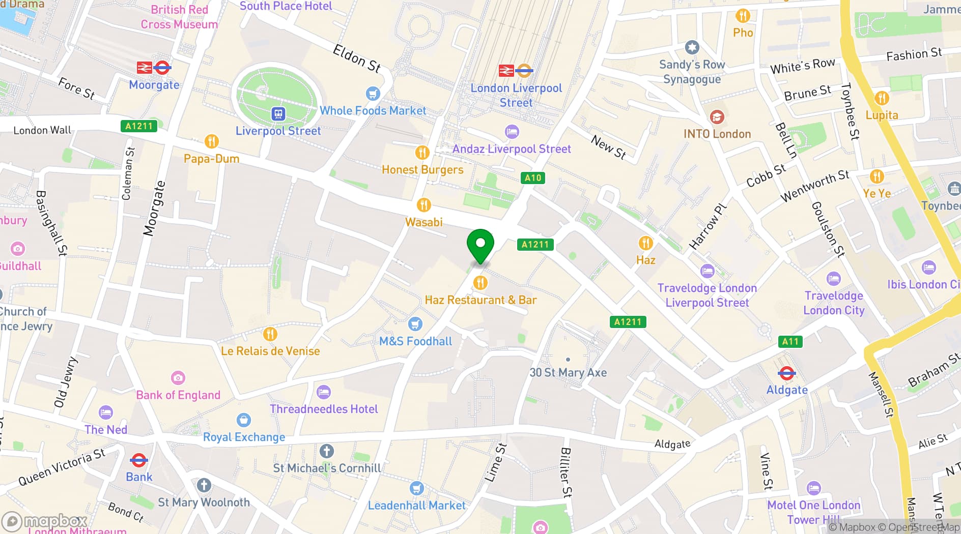 Map showing The Drift Bar