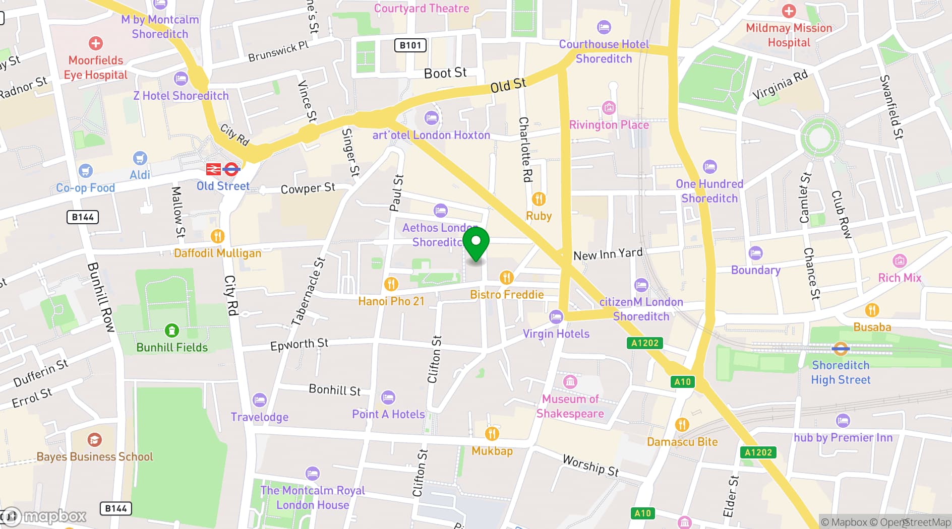 Map showing 1 Mark Square