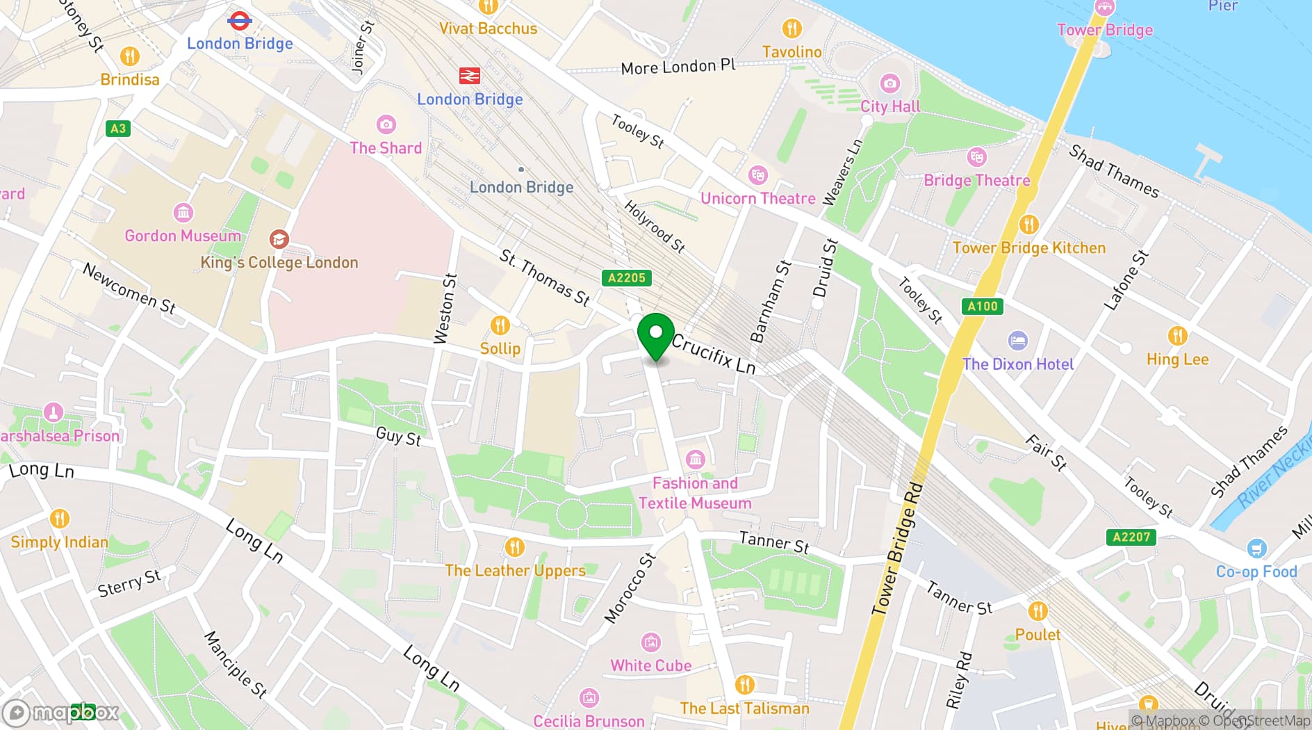 Map showing Lahpet Larder