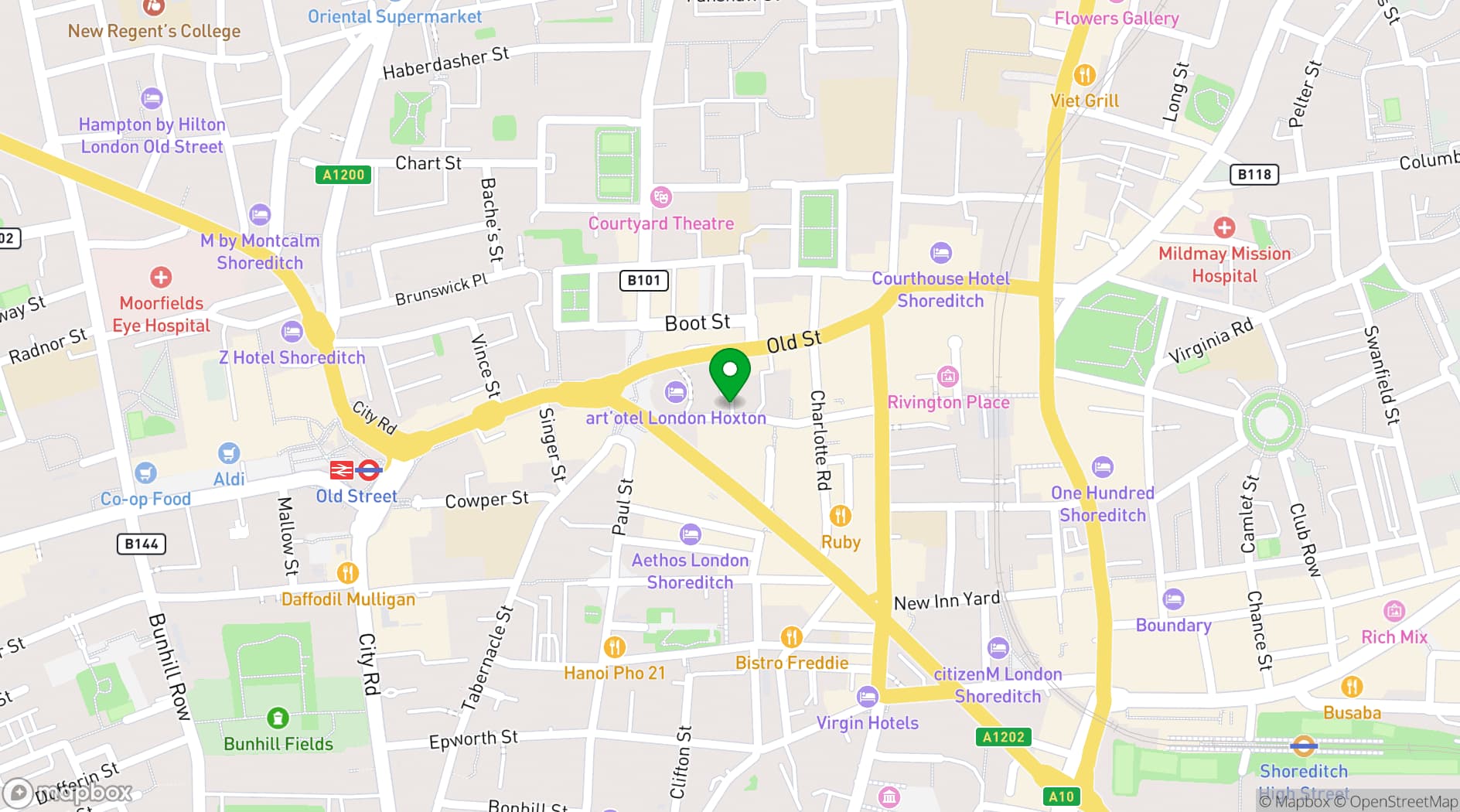Map showing The Cafe Venue