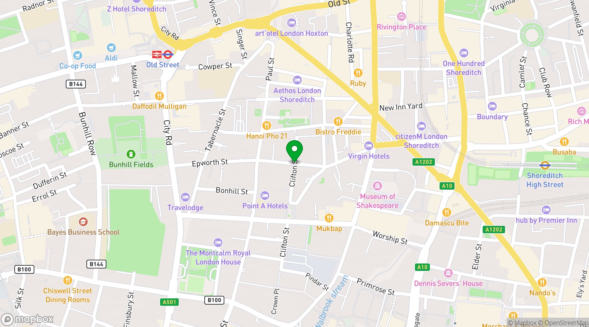 Map showing Rhapsody Studio
