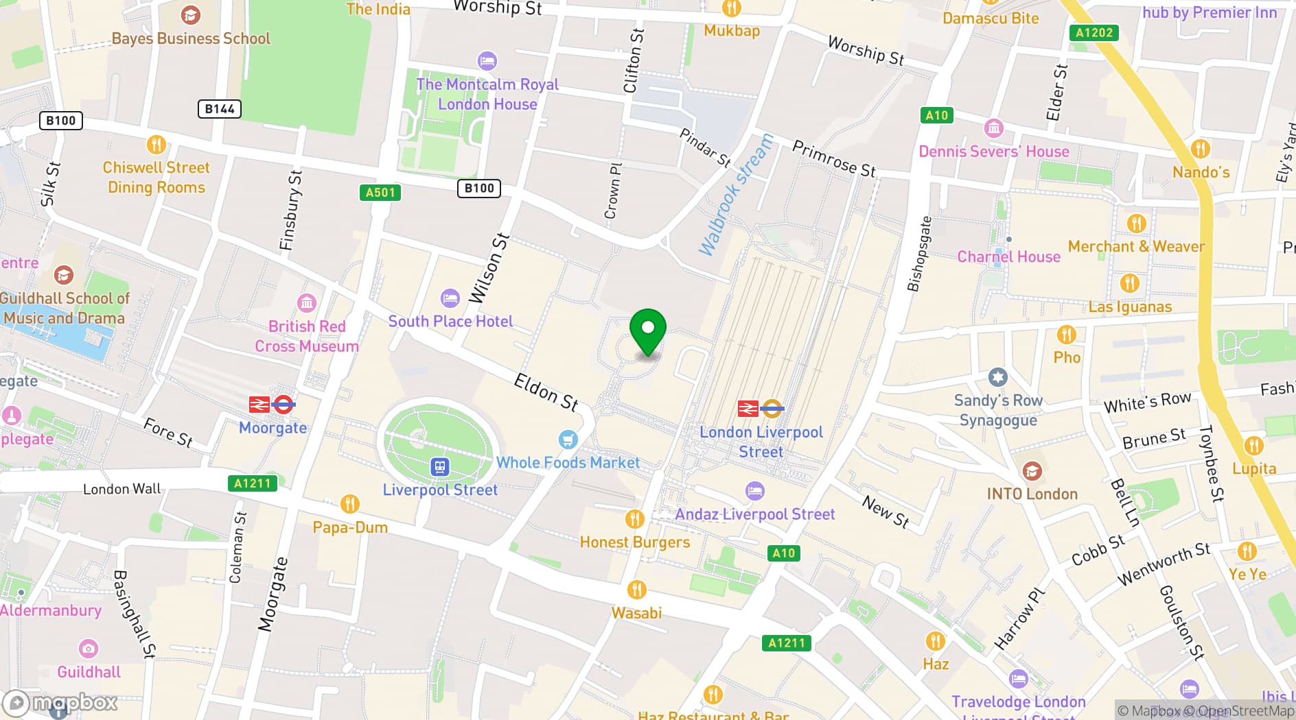 Map showing Yauatcha City