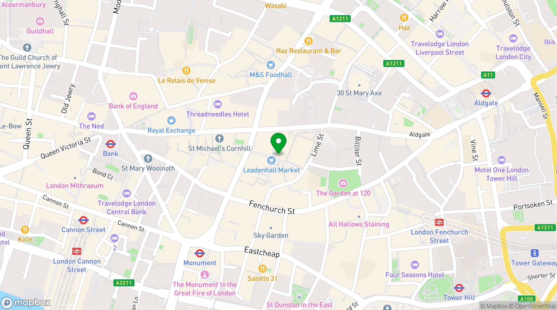 Map showing The Lamb Tavern