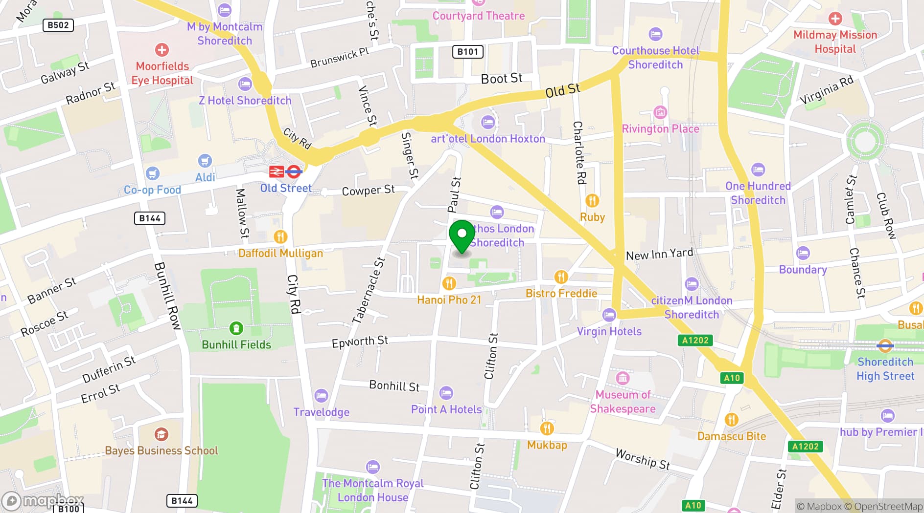 Map showing Photobook Café