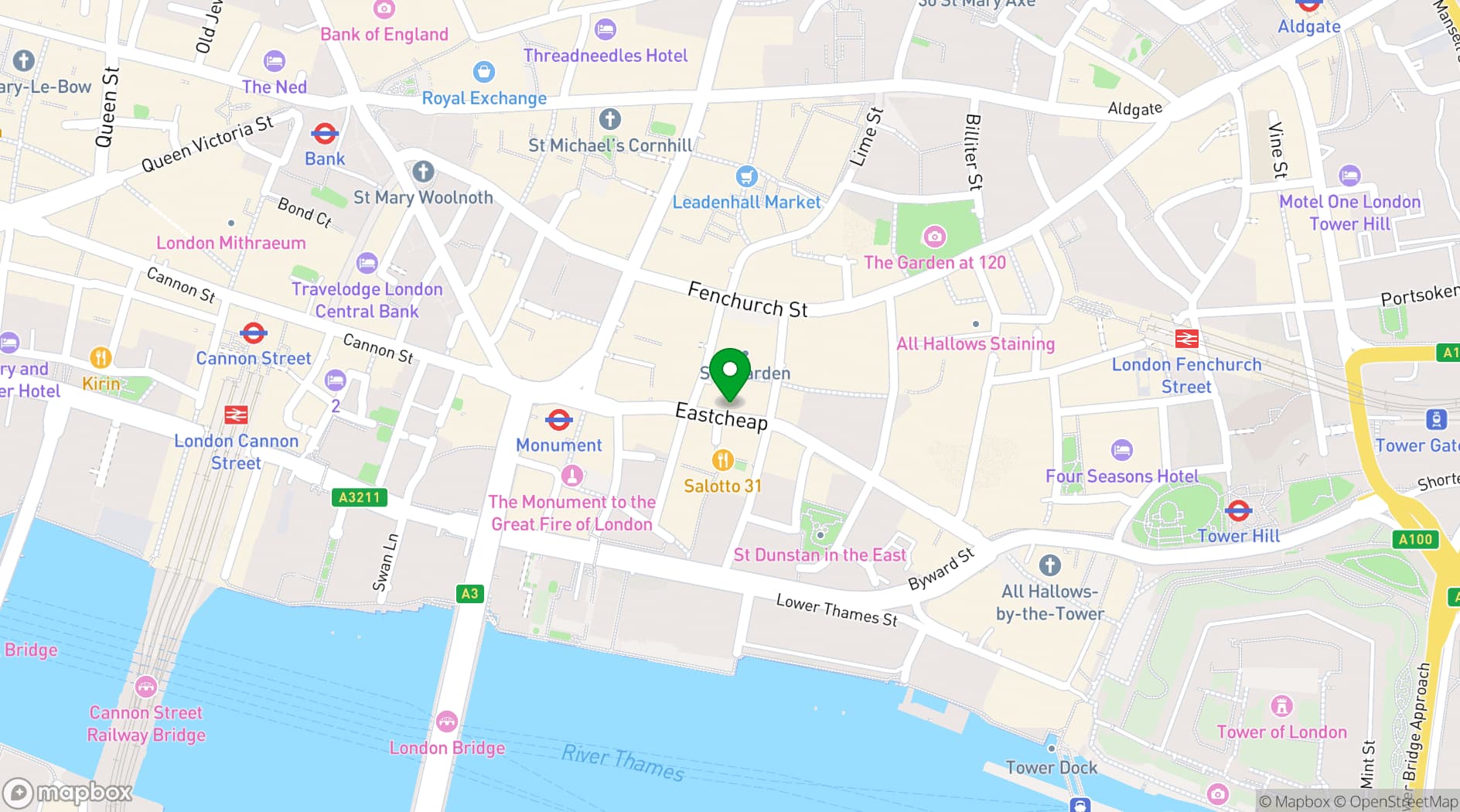 Map showing Simmons | Monument
