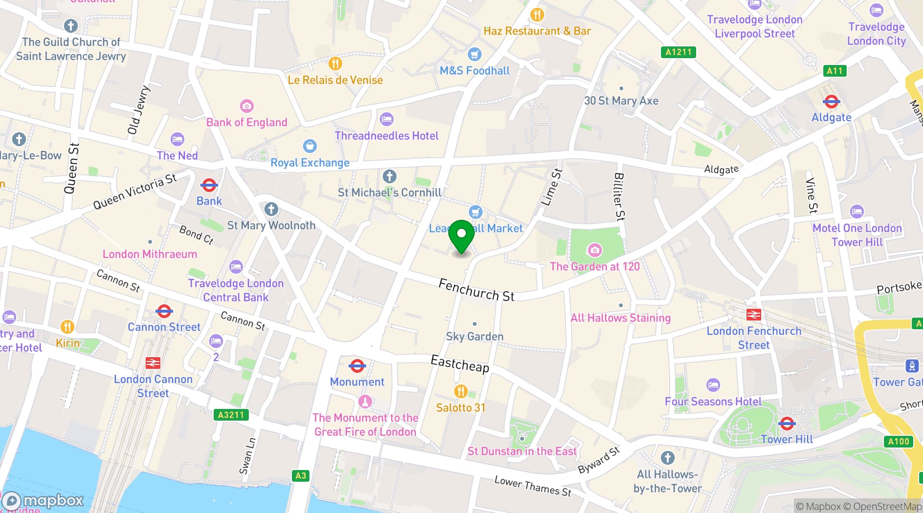 Map showing Pilpel's Basement Bar