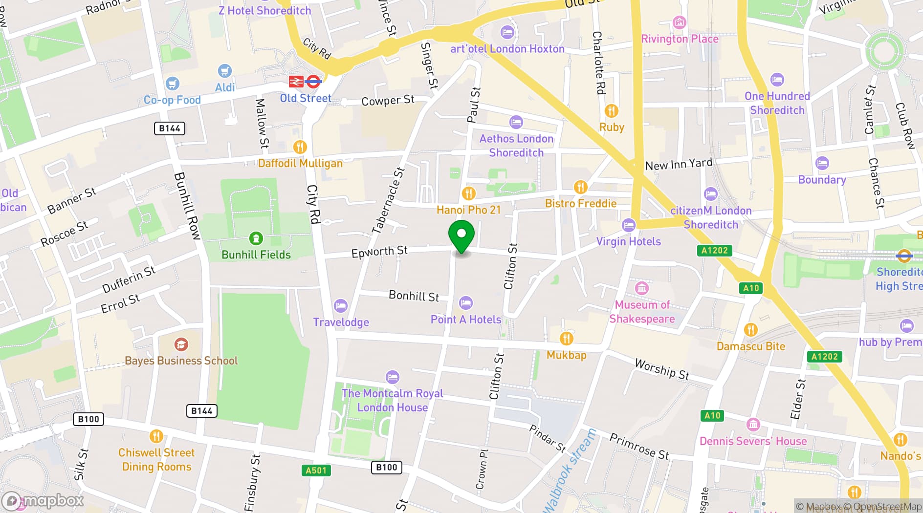 Map showing ISTD Dance Studio