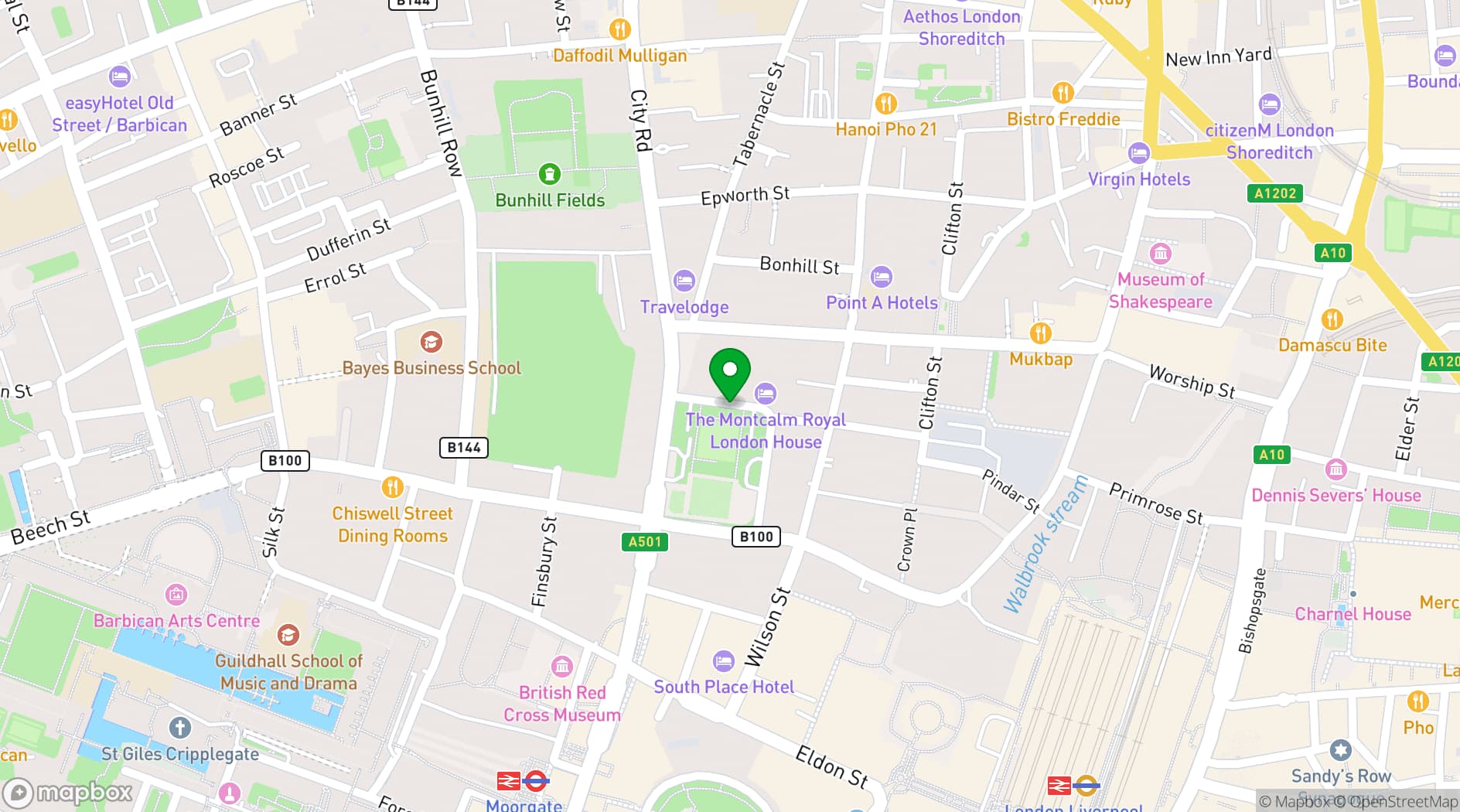 Map showing Huckletree AlphaBeta Building