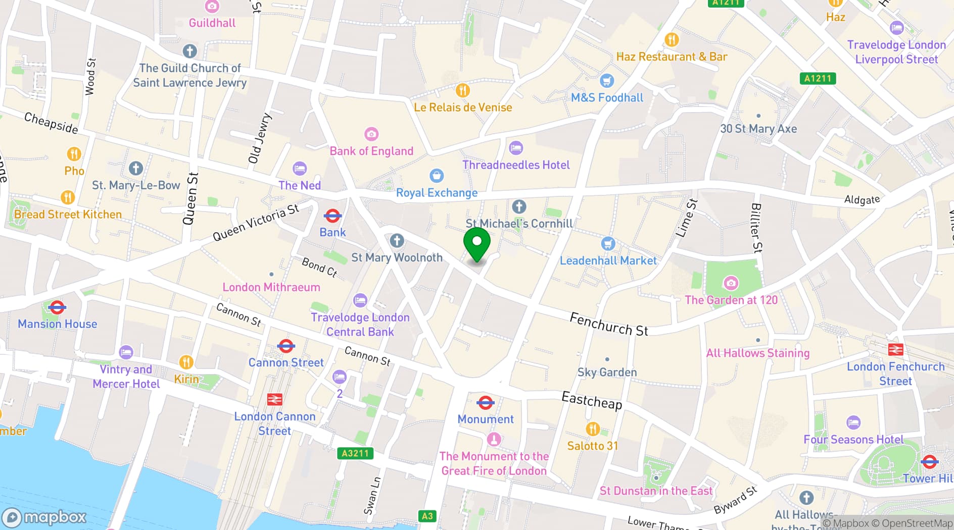 Map showing St Edmund the King
