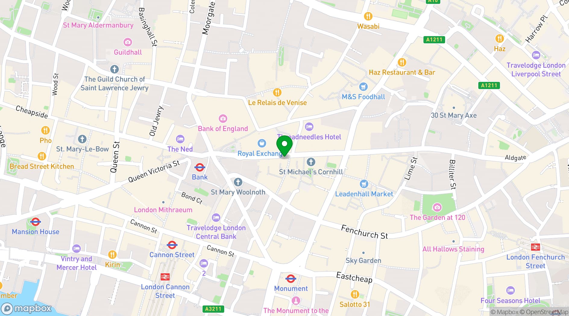 Map showing Simmons Bank 