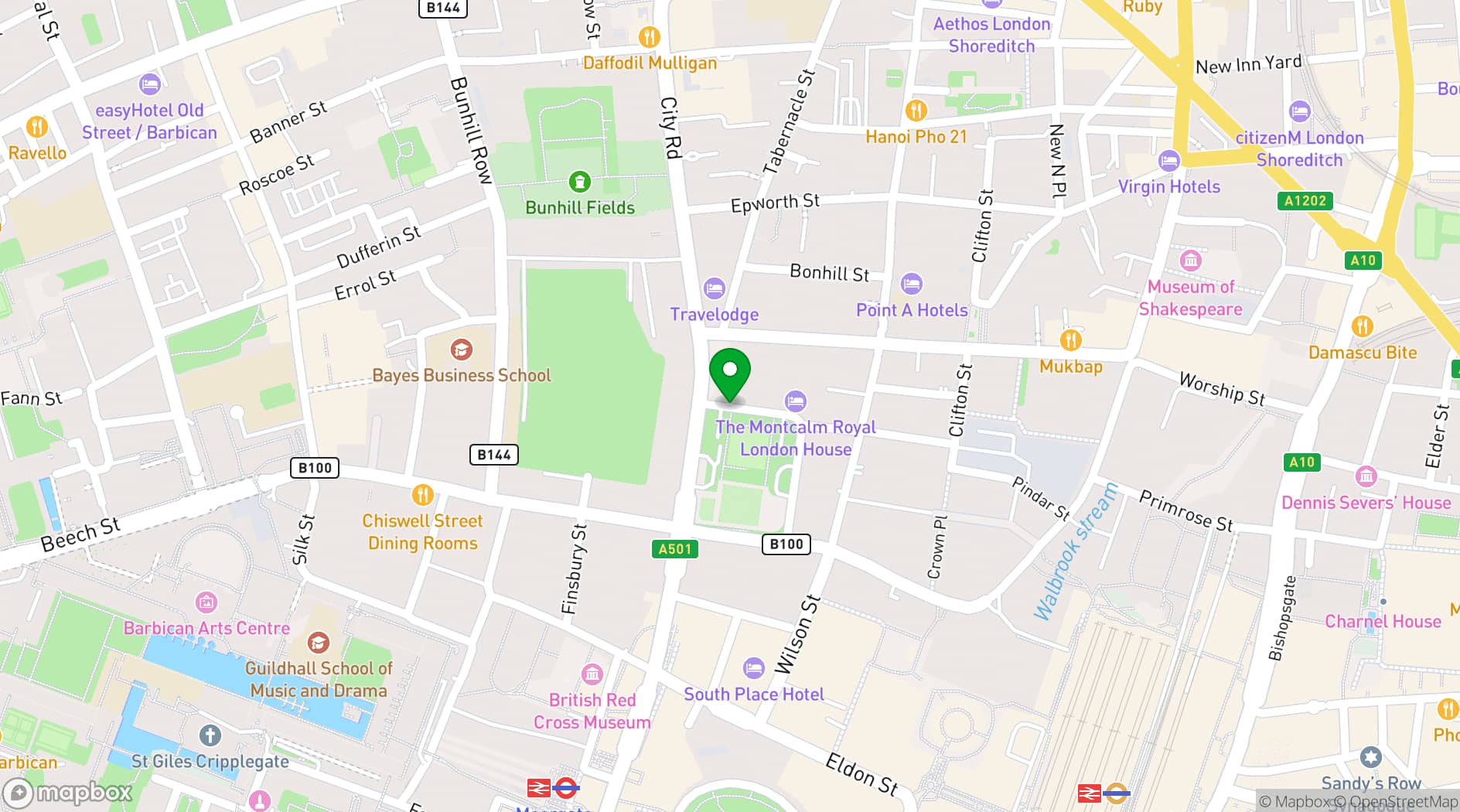 Map showing Royal London House