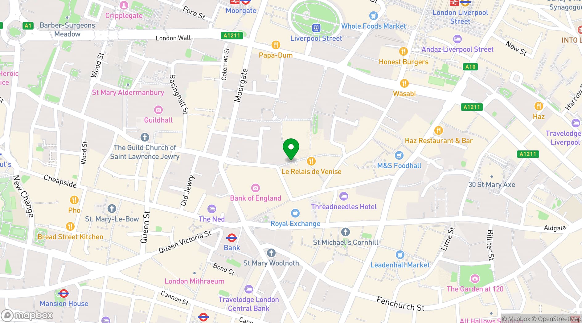 Map showing Mint Leaf Lounge