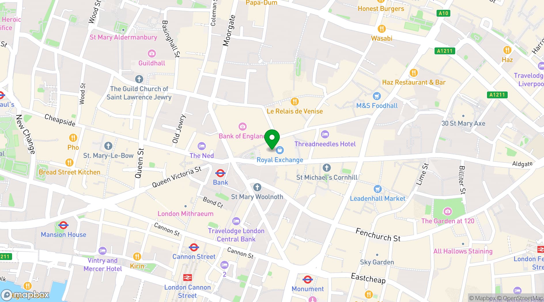 Map showing The Hidden Garden