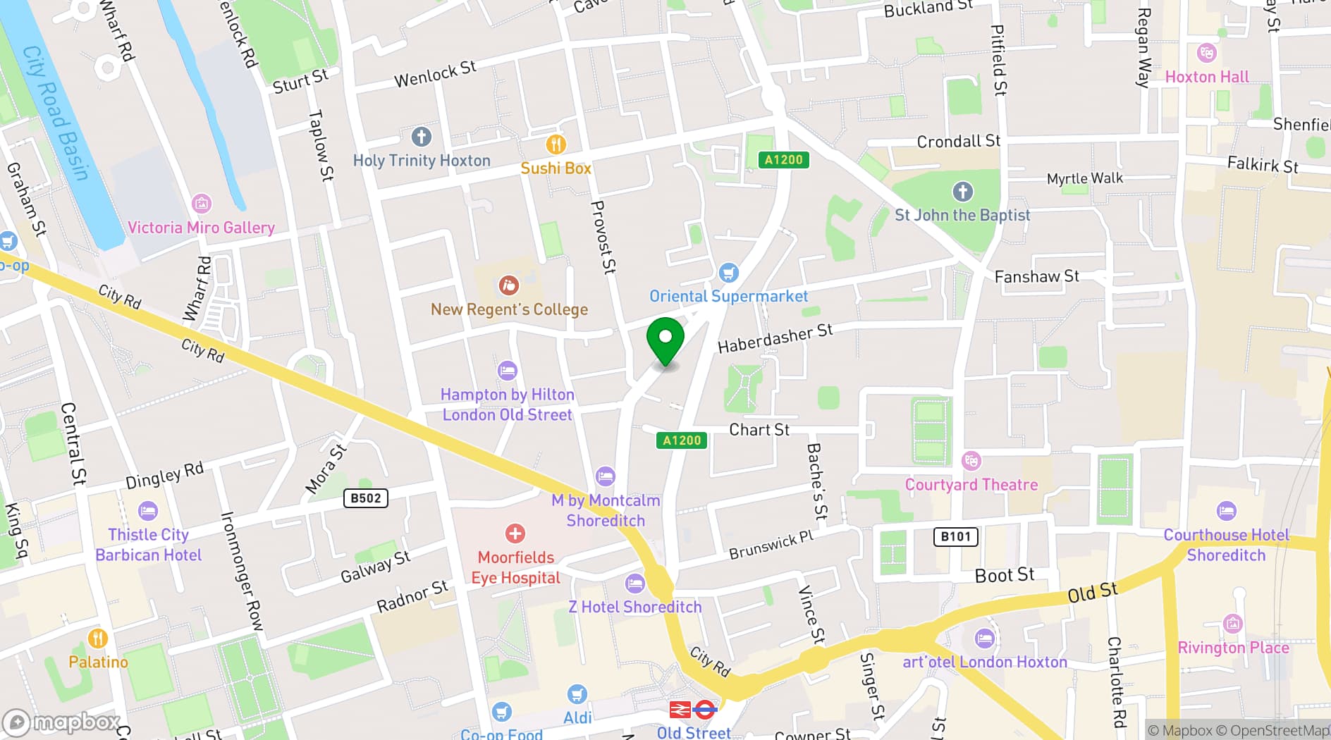 Map showing Étage London