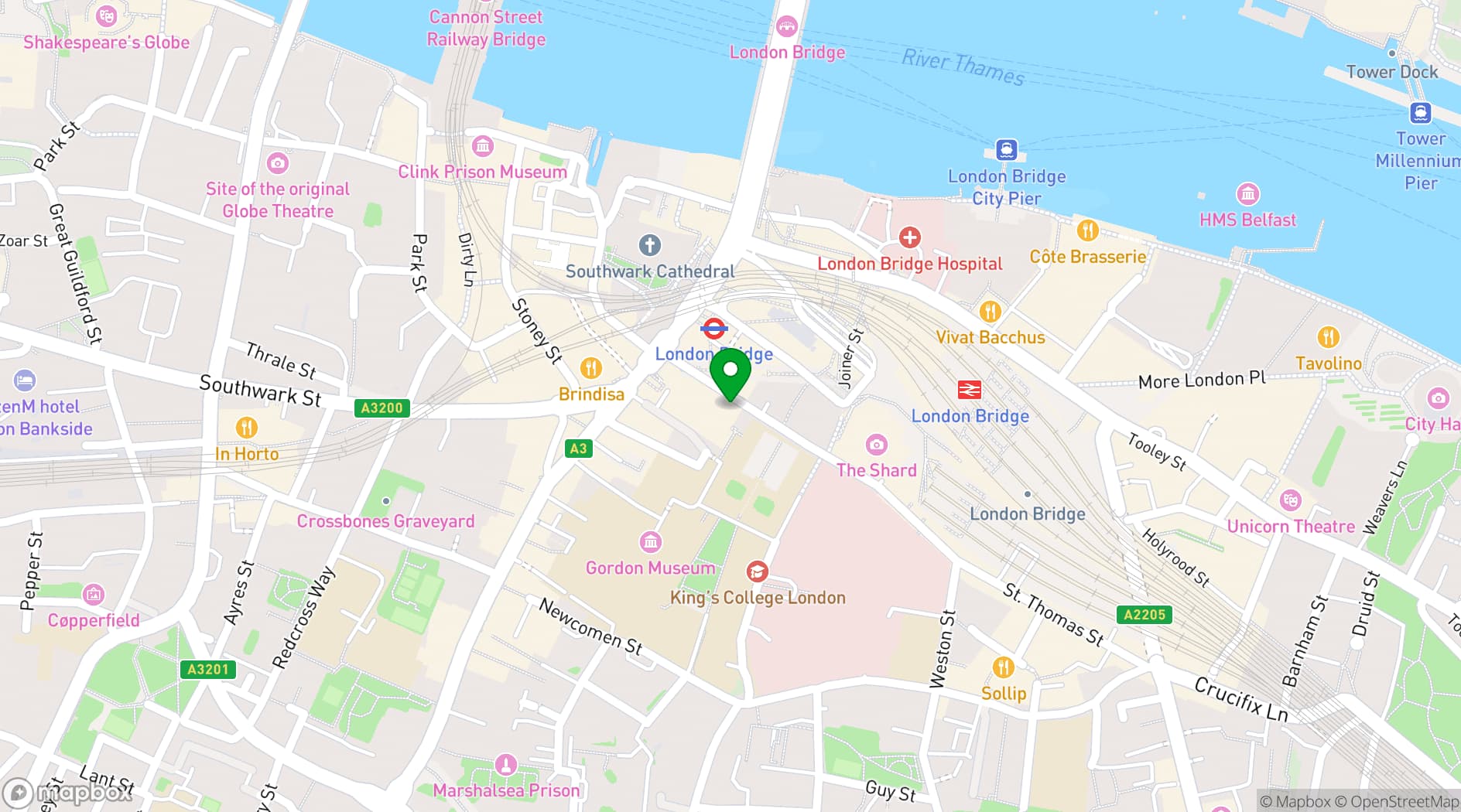 Map showing CREO London Bridge (Mary Sheridan House)