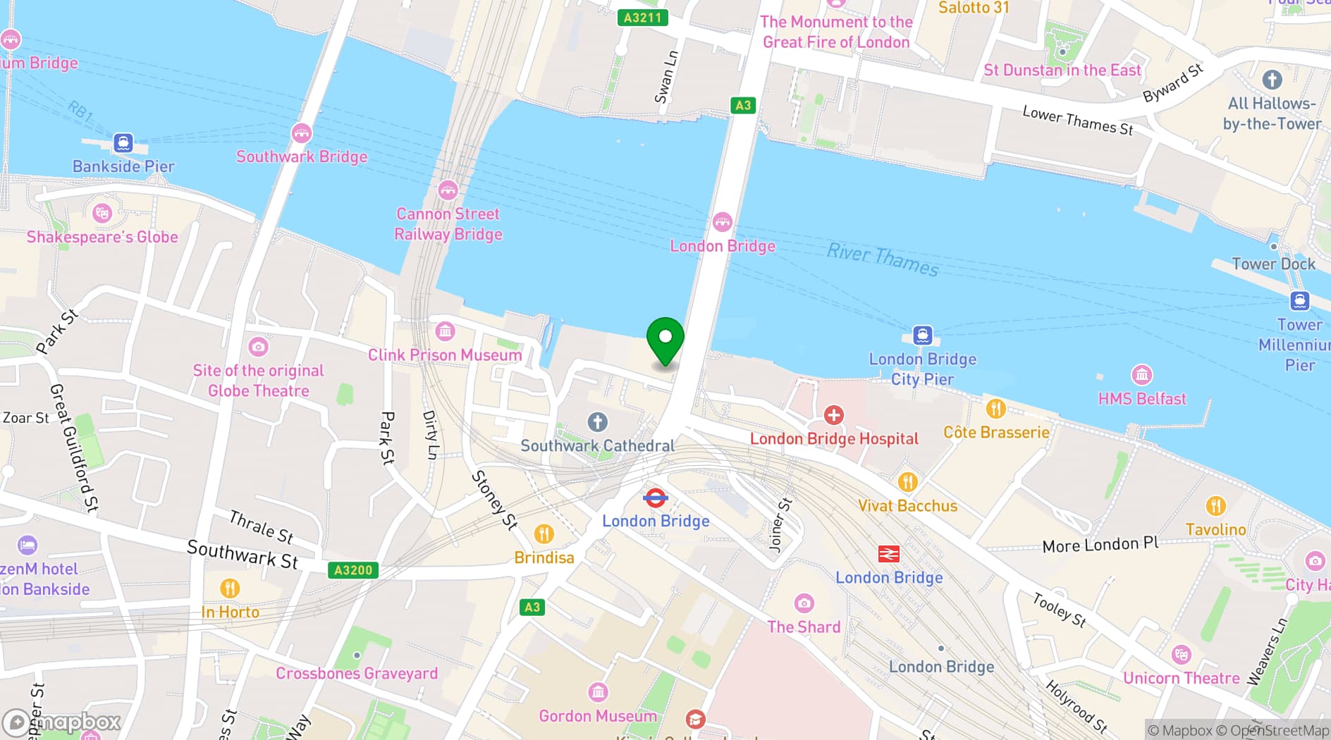 Map showing The Gander