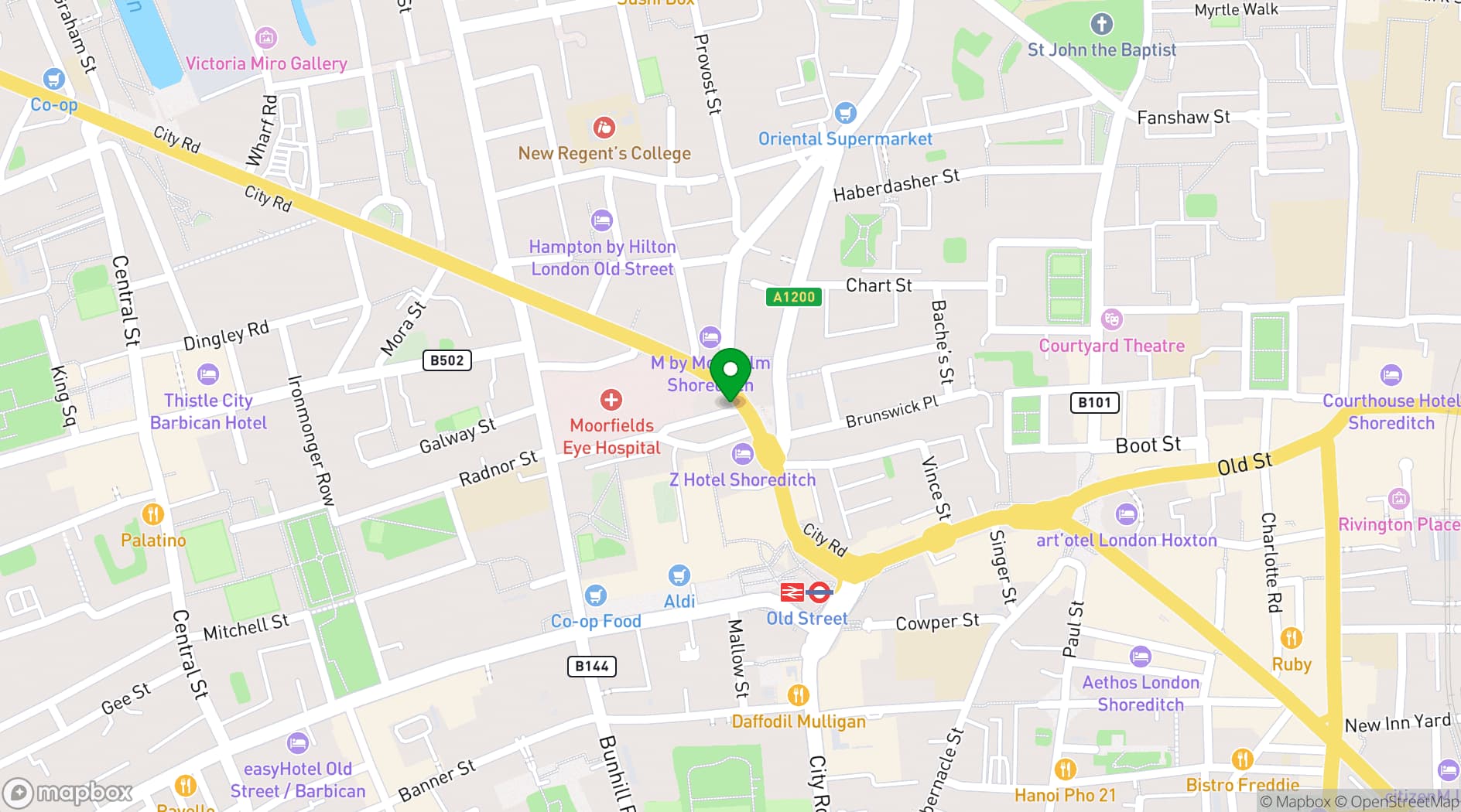 Map showing Circus Stardust Entertainment