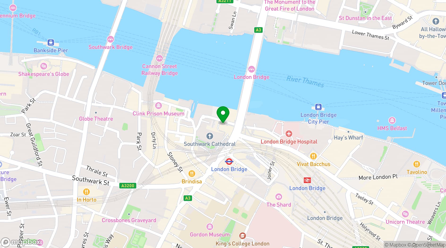 Map showing The Mudlark