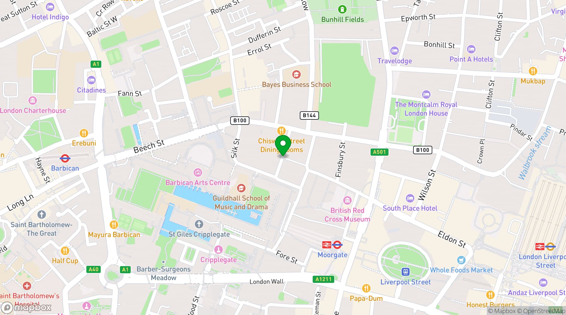 Map showing The Grubstreet Author