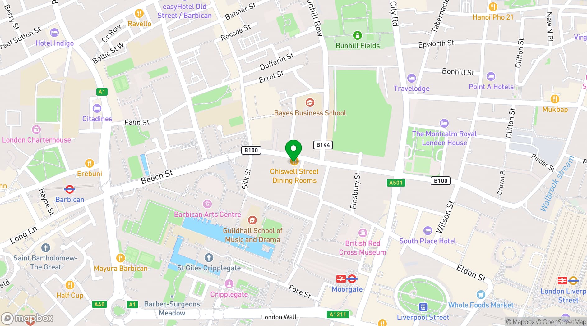Map showing The Brewery