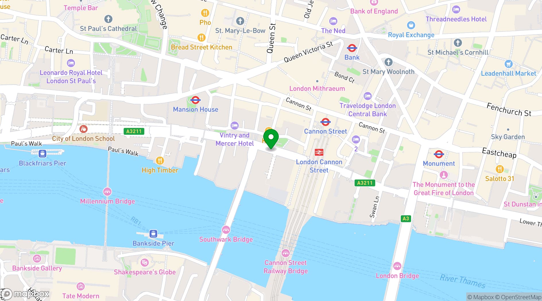 Map showing The Westin London City
