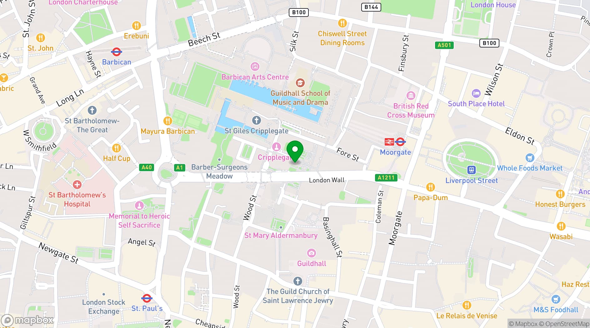 Map showing Selina UK