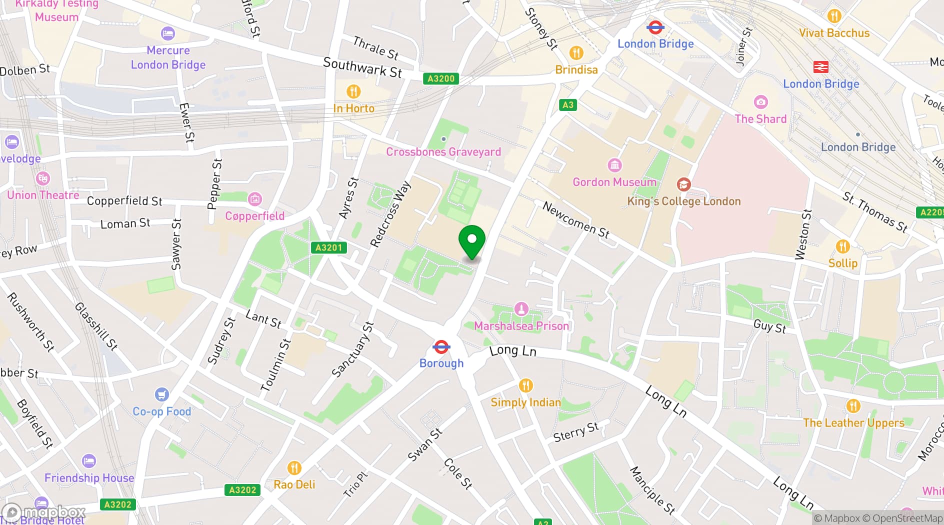 Map showing Runway East Borough High Street