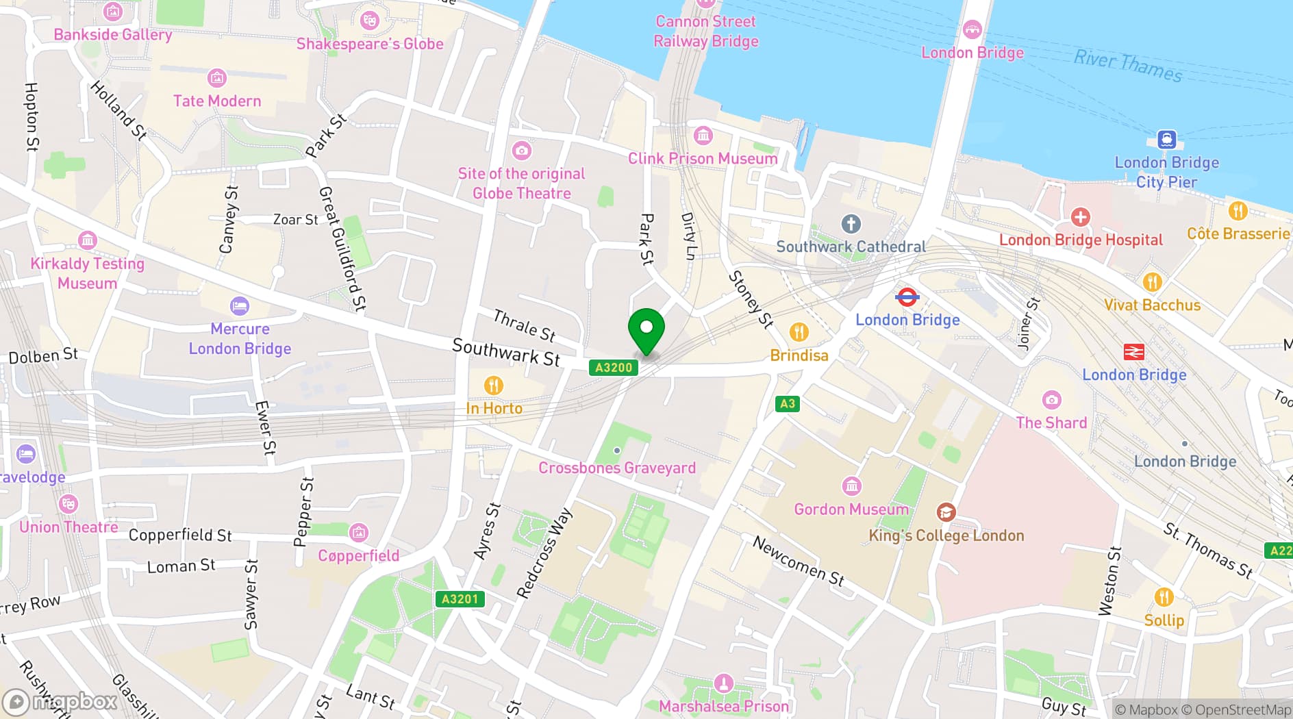 Map showing Casa do Frango - London Bridge