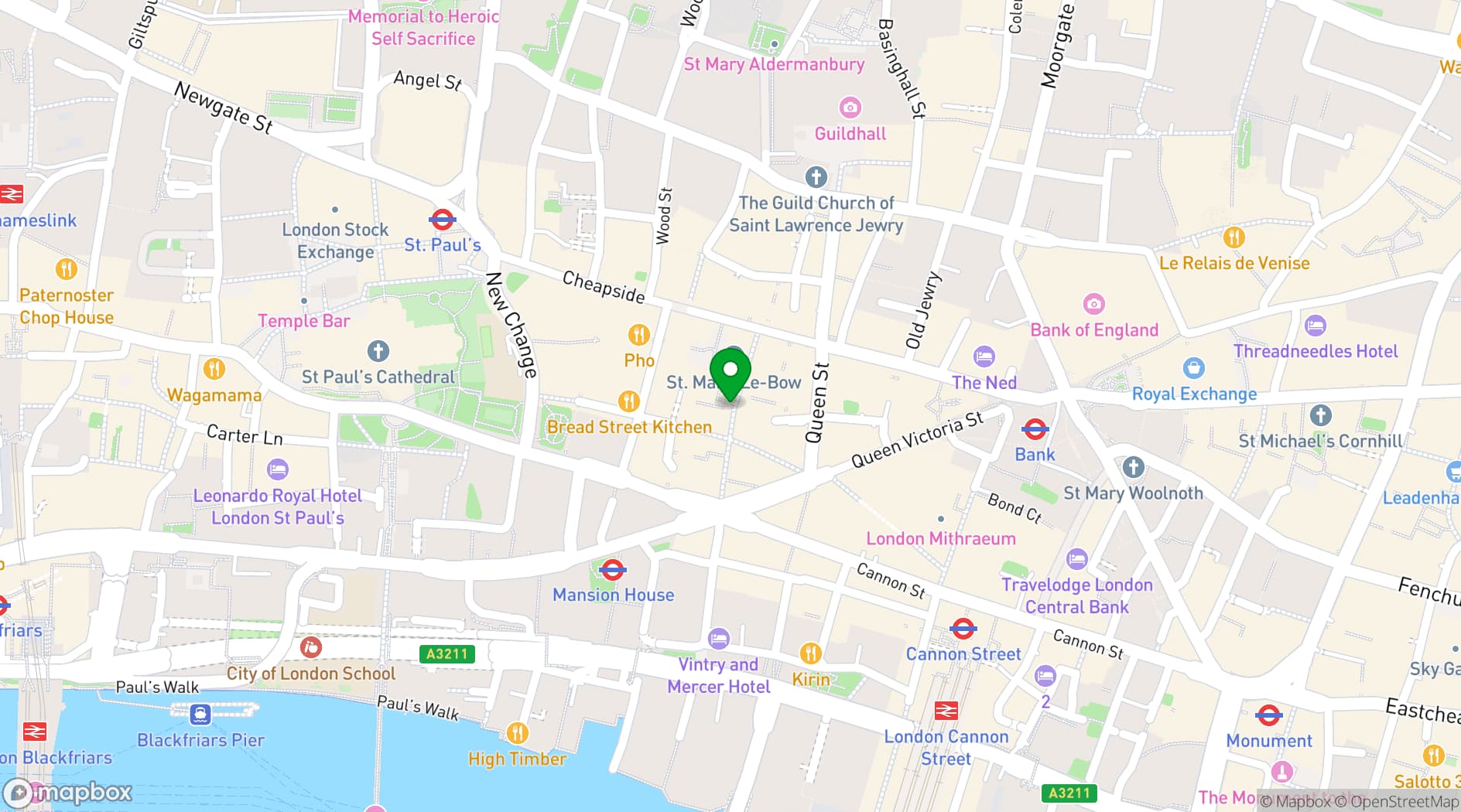 Map showing Williamsons Tavern