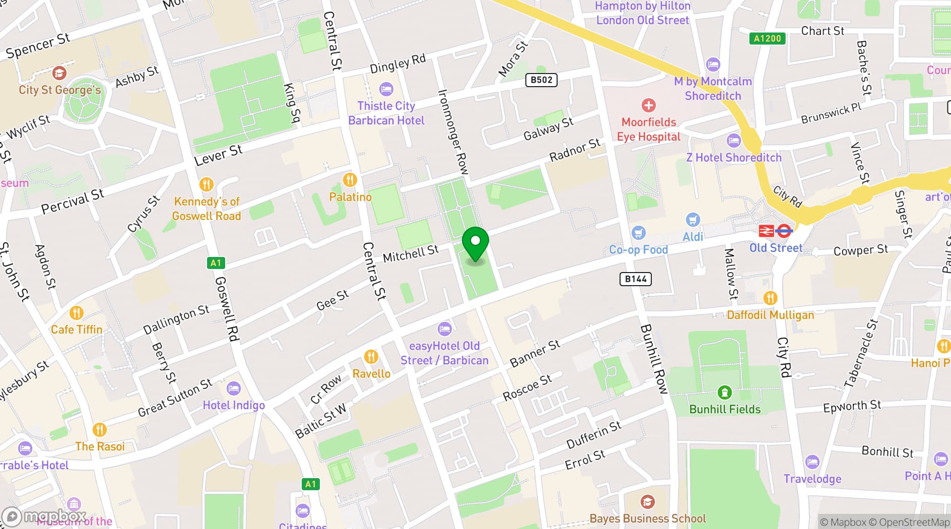 Map showing LSO St Luke's