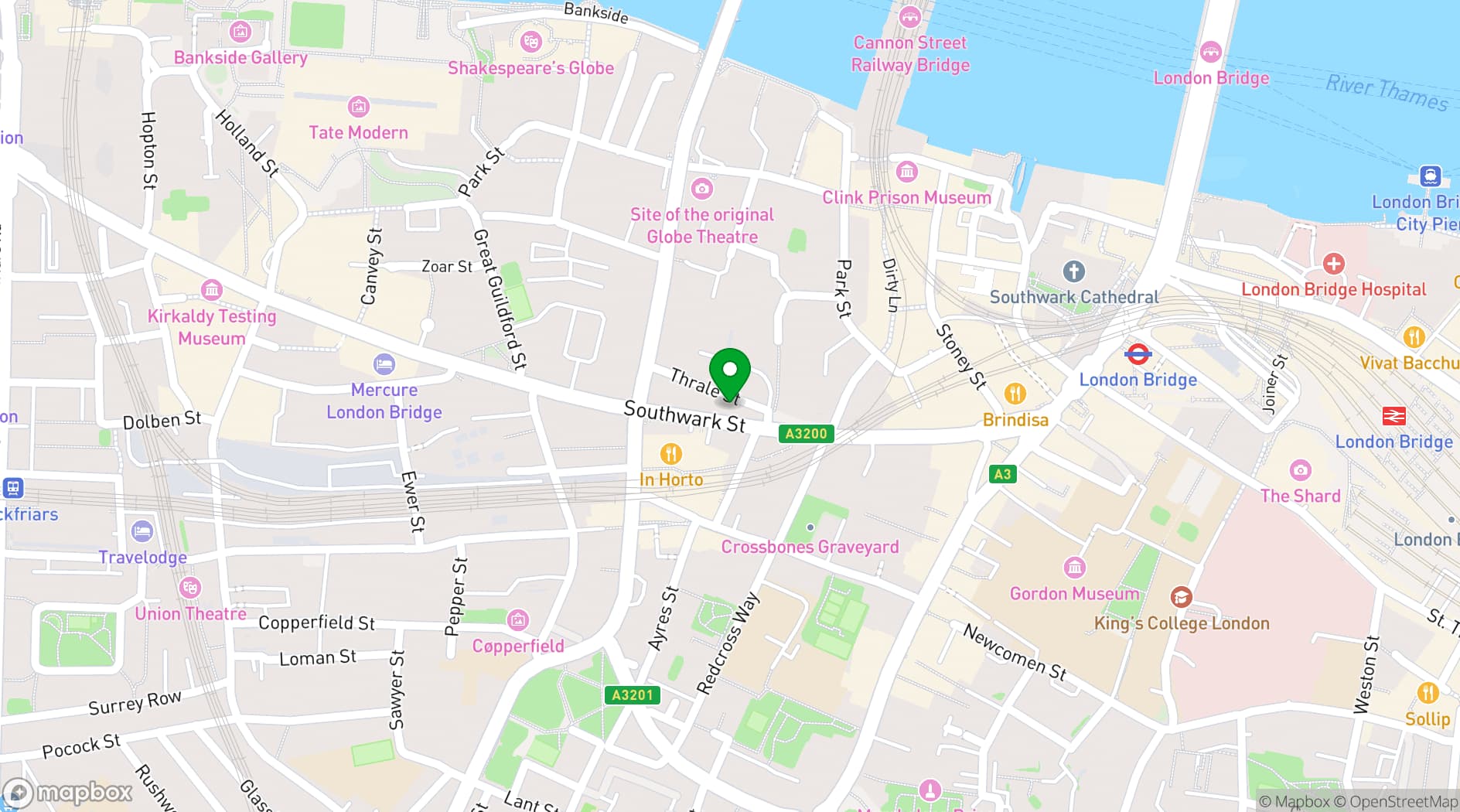 Map showing Lantana London Bridge