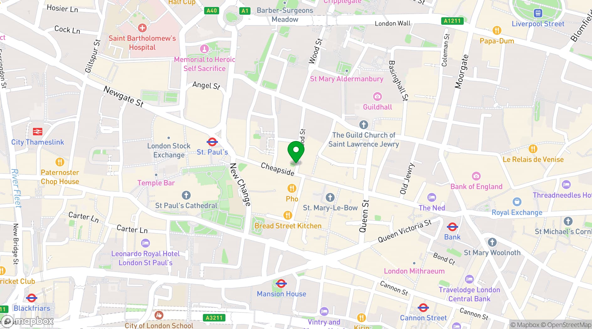 Map showing The Side Hustle