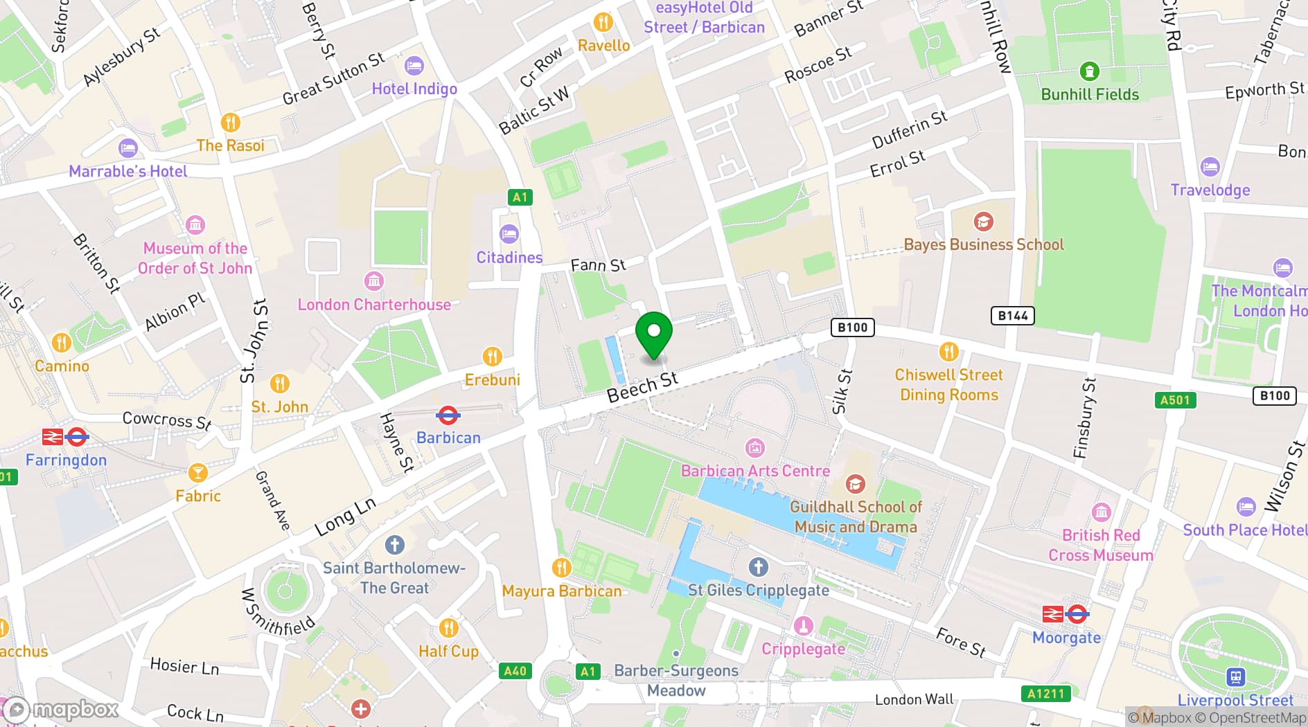 Map showing &Meetings