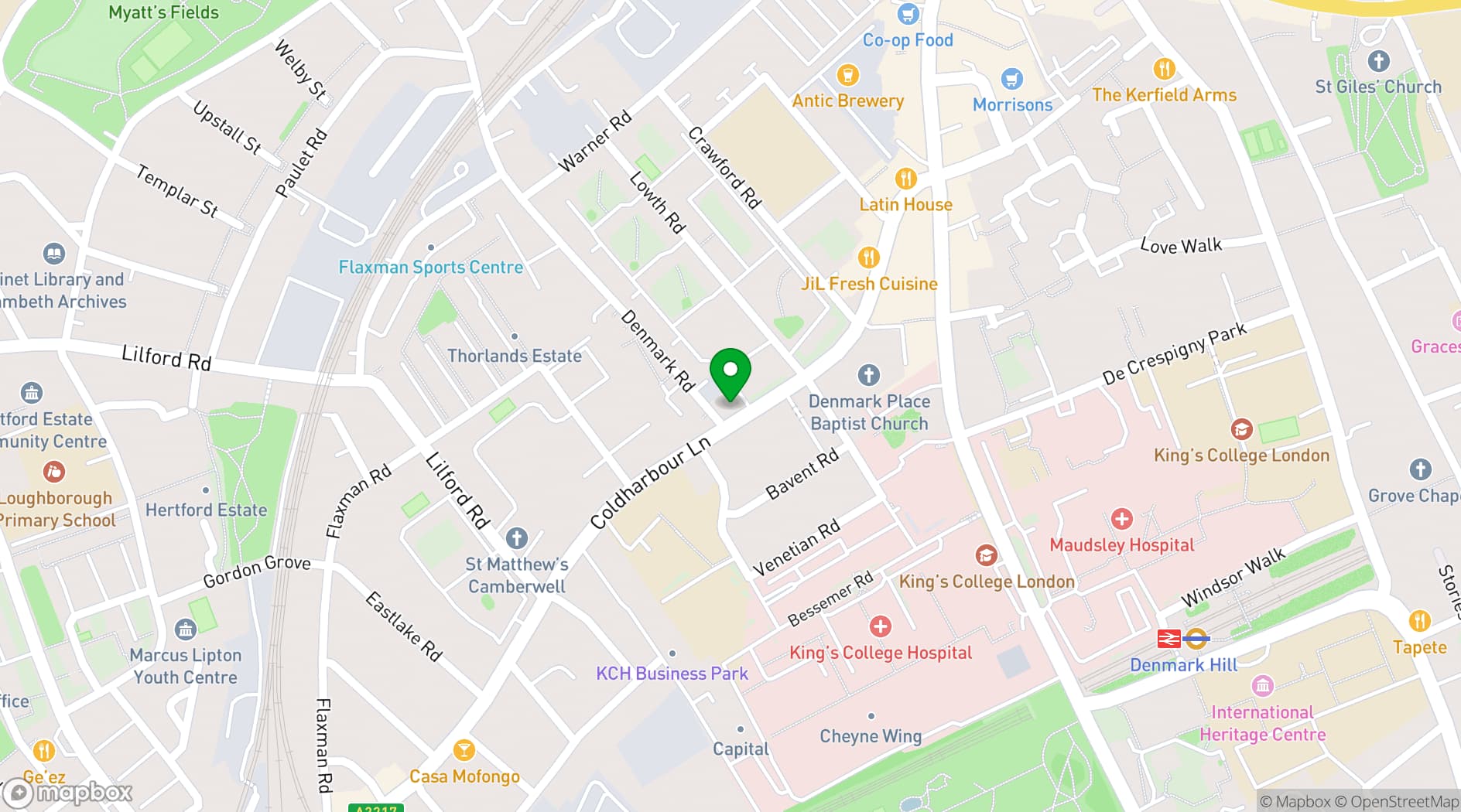 Map showing One Aesthetics Clinic