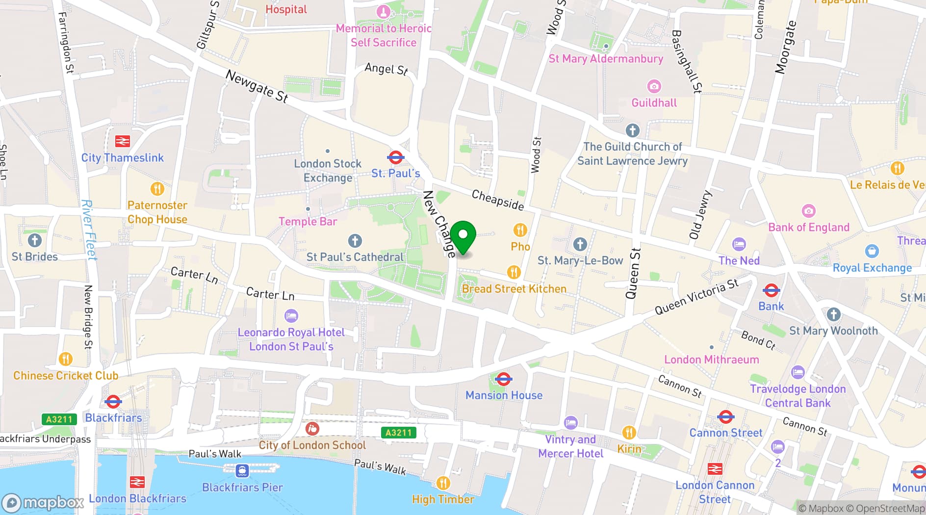 Map showing The Ivy Asia St Paul's