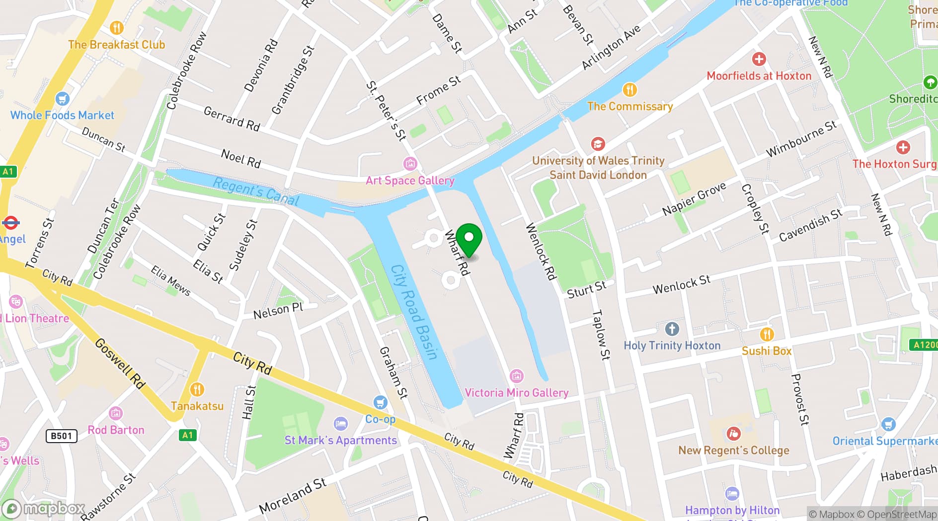 Map showing UP Studios