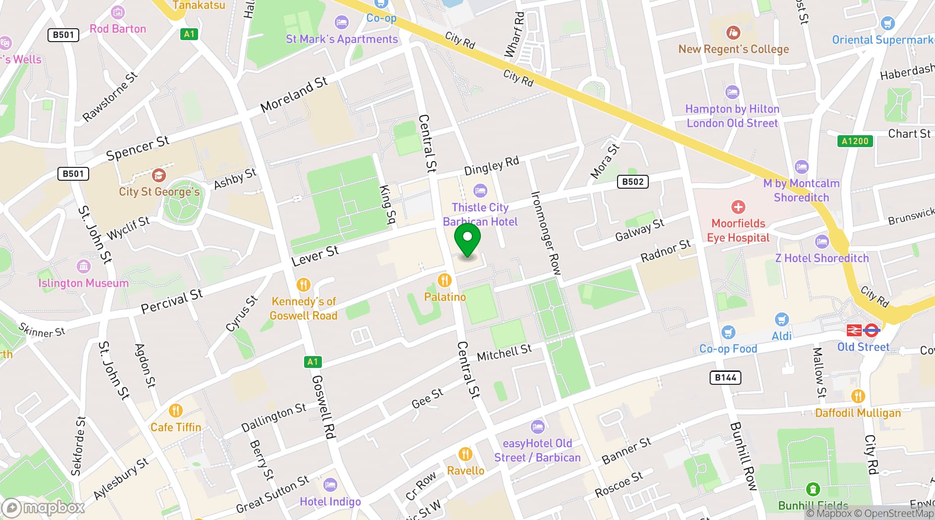 Map showing St Luke's Community Centre