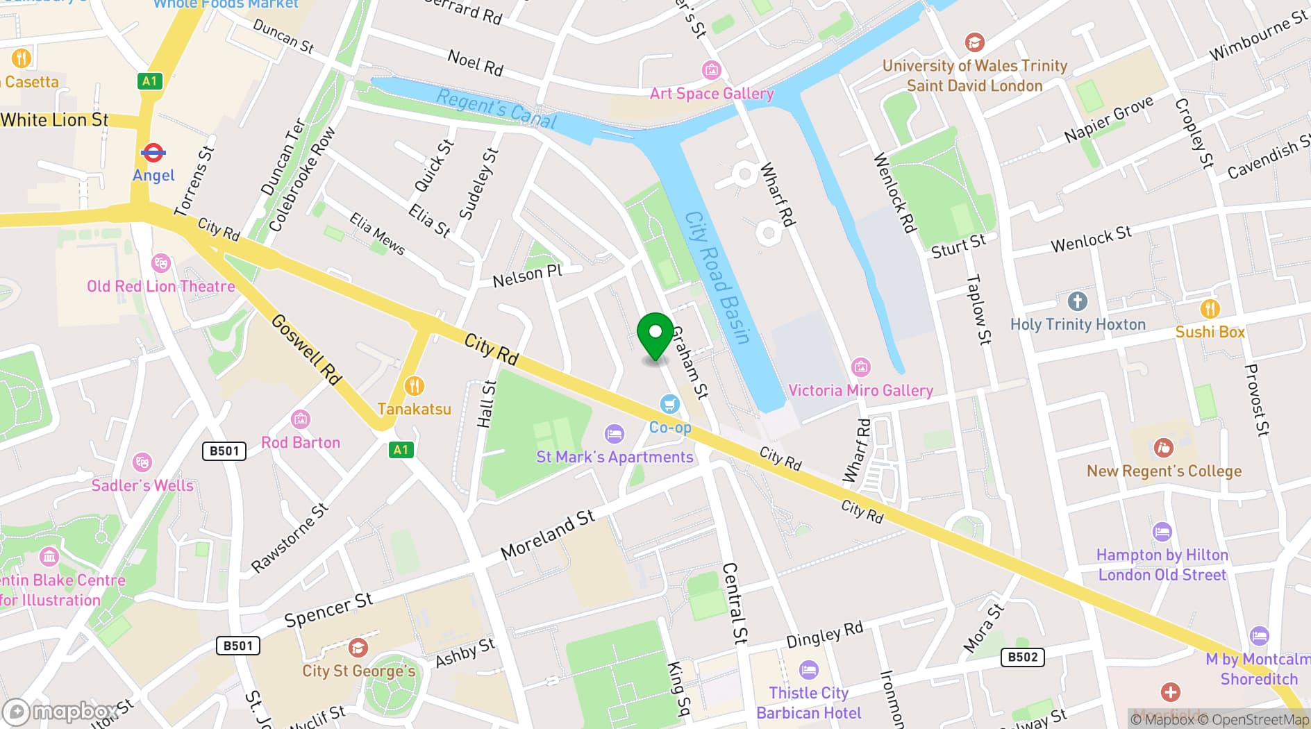 Map showing Paper Mill Studios