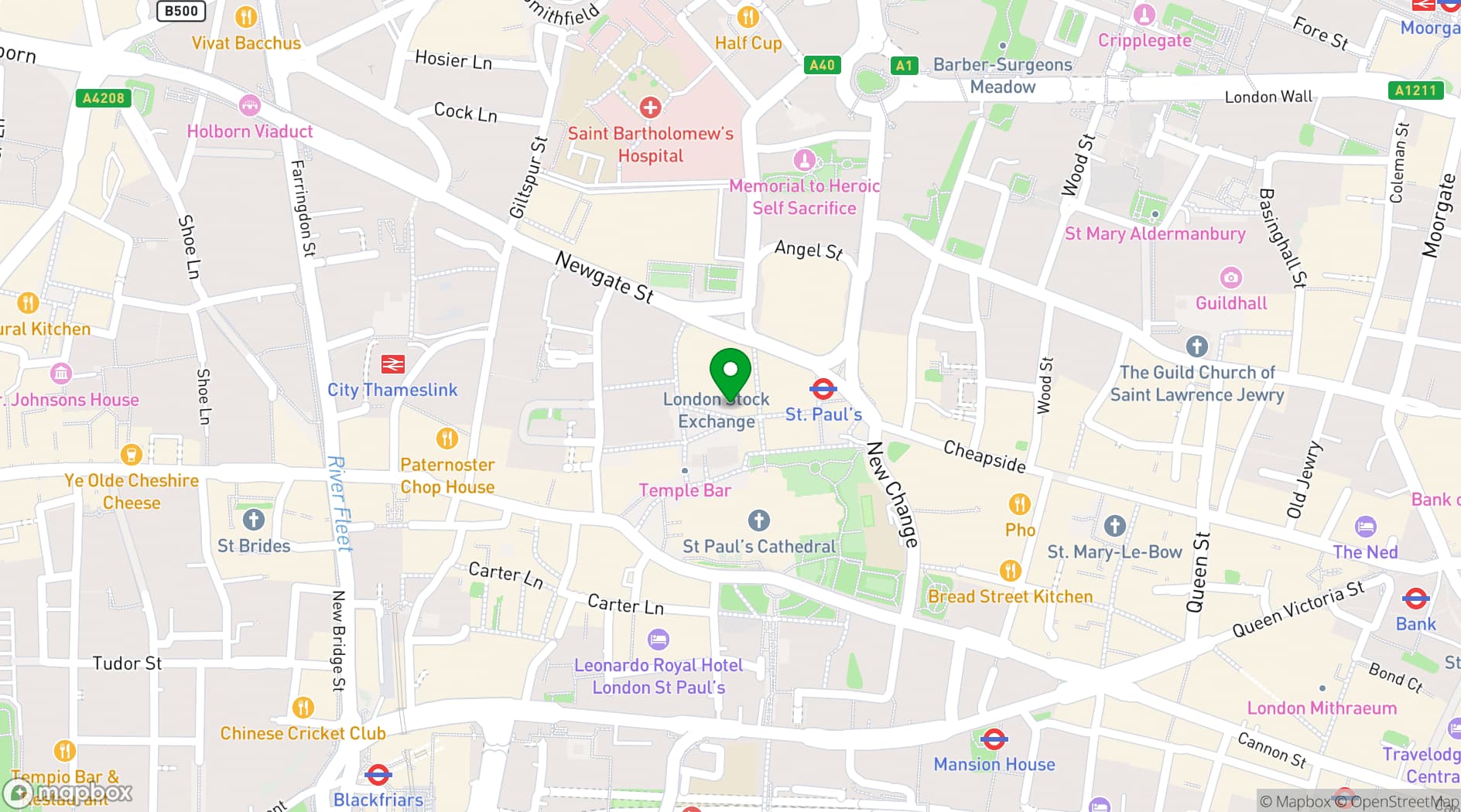 Map showing LSEG Studios