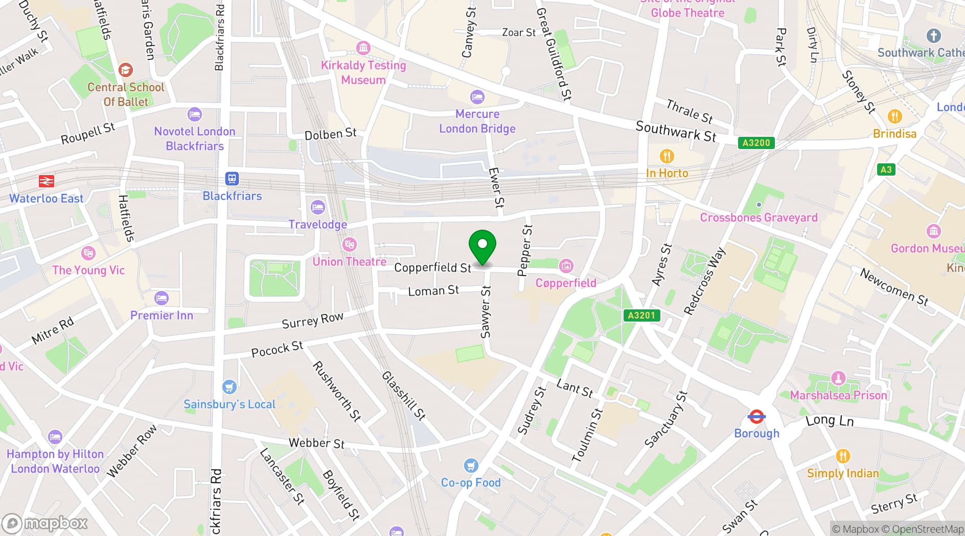 Map showing The London Academy of Dance