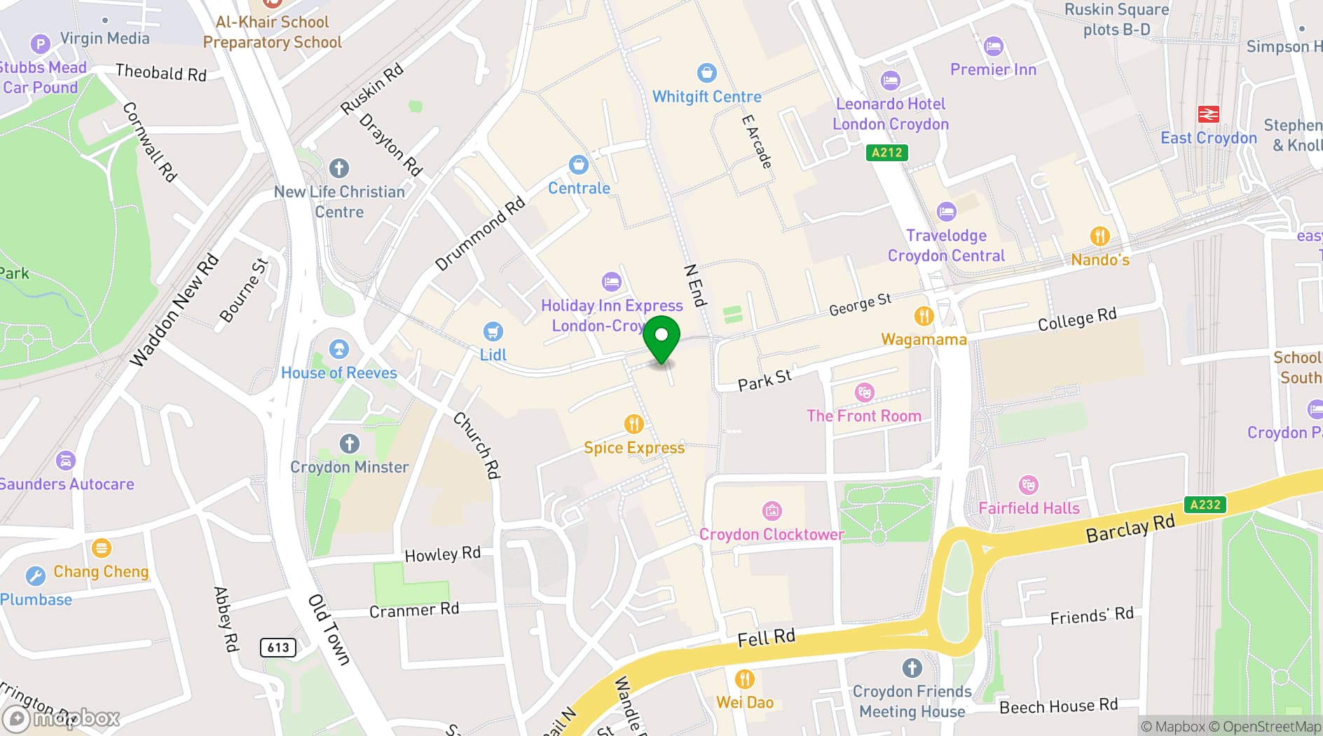 Map showing The Event Rooms